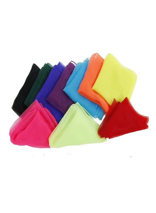 GISCO أوشحة رقص مربعة من جيسكو، أدوات سحرية للعروض | المقاس: 65 × 65 (12) - Image 1